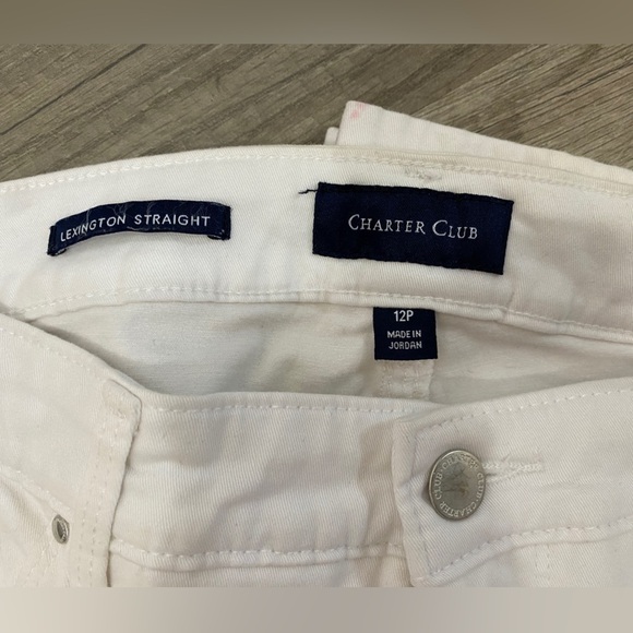 Charter Club Lexington Straight Cropped/Ankle White 12P - Picture 4 of 8